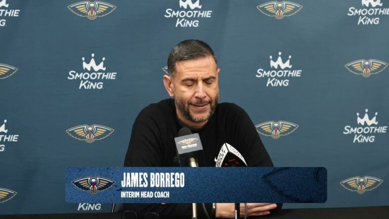 James Borrego Pelicans-Knicks Postgame Interview 3 24 26