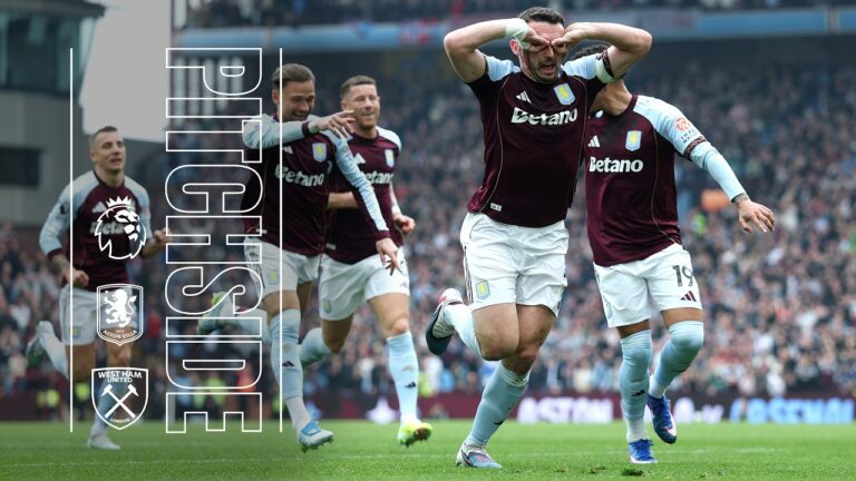 McGinn MAGIC PITCHSIDE Aston Villa v West Ham United