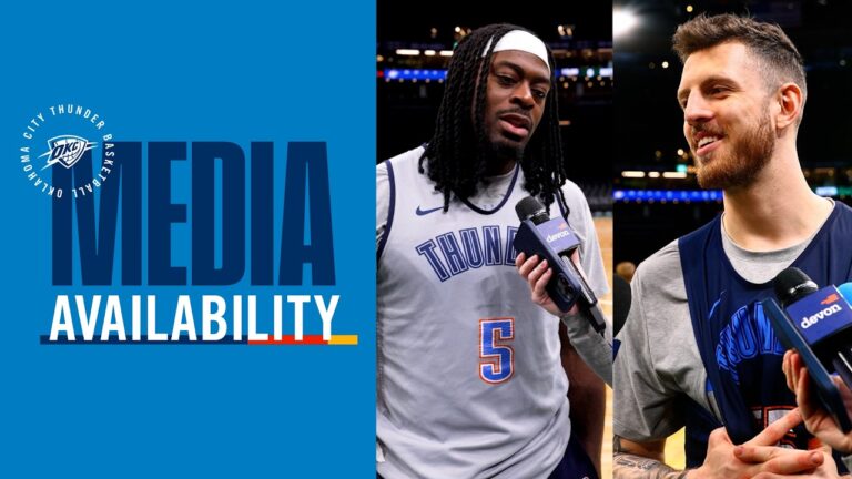 Shootaround Media with Isaiah One on One with Lu March 25, 2026 OKC Thunder