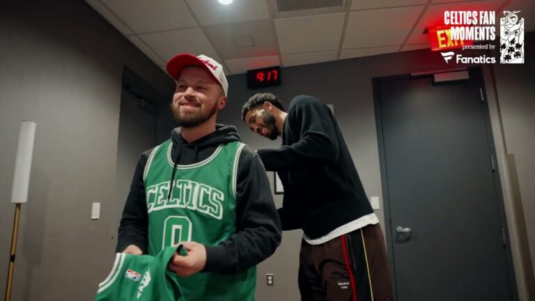 Jayson Tatum surprises Celtics superfans with a baby shower