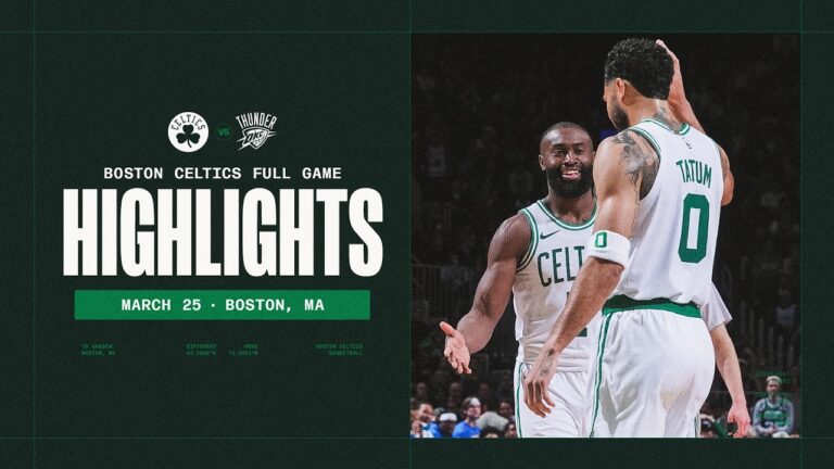 The Boston Celtics get the big win over the Oklahoma City Thunder 119-109 Extended Highlights