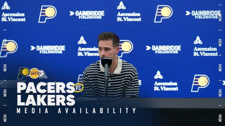 Coach Carlisle, T.J. McConnell Share Praise for Andrew Nembhard Full Media Availability