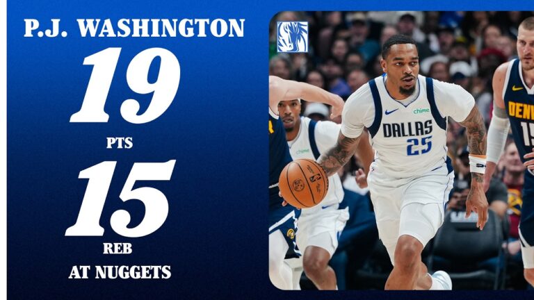 P.J. Washington (19 PTS 15 REB) at Denver Nuggets March 25, 2026