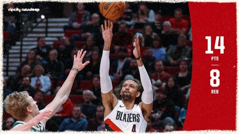 Matisse Thybulle Has 14 Points, 8 Rebounds & 3 Steals vs Bucks Trail Blazers March 25, 2026
