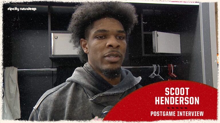 Scoot Henderson Talks About Play-In & Team Mindset Portland Trail Blazers March 25, 2026