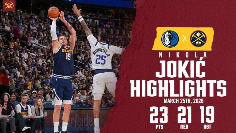 INSANITY: Nikola Jokić 20 20 15 Game Highlights vs. DAL