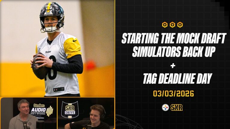 Starting The Mock Draft Simulators Back Up Tag Deadline SNR Drive (Mar.3) Pittsburgh Steelers