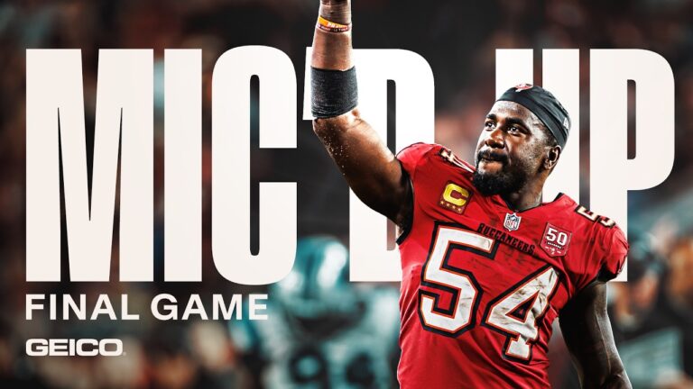 Lavonte David Mic’d Up For His Final Game Tampa Bay Buccaneers