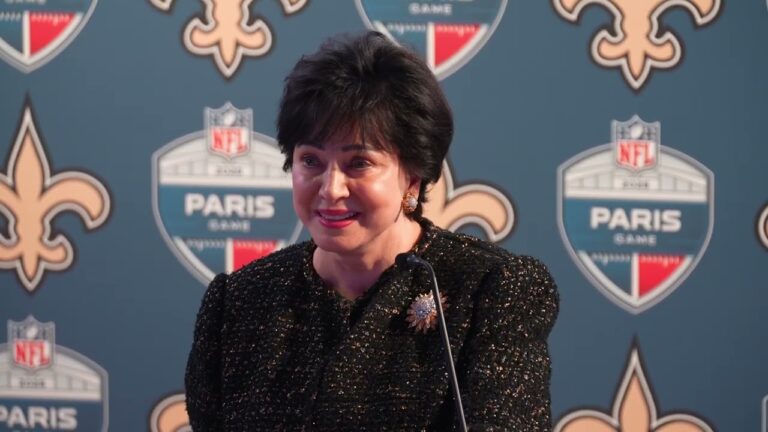 Gayle Benson on 2026 NFL Paris Game Saints in France
