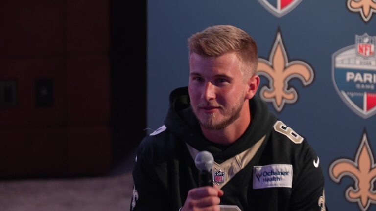 Tyler Shough & Taliese Fuaga press conference Q&A Saints in France