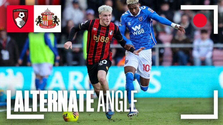 Pitchside angle of intense Sunderland draw AFC Bournemouth 1-1 Sunderland