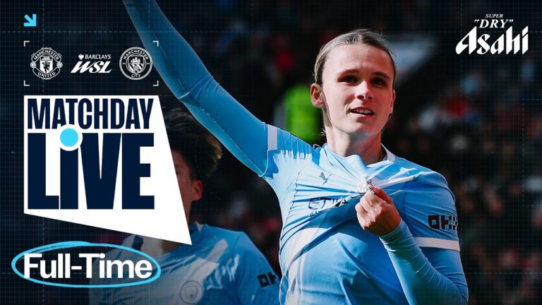 FULL TIME! MIEDEMA DOUBLE AND CASPIRIJ GOAL SEAL DERBY DAY WIN Man United 0-3 Man City WSL