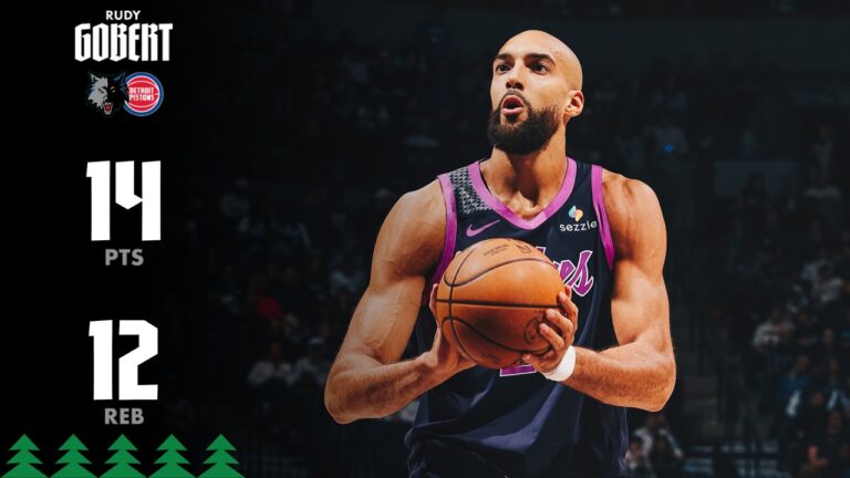 Rudy Gobert Notches A Double-Double Vs The Detroit Pistons 03.28.26