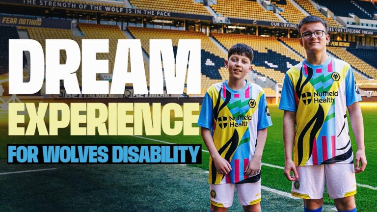 Wolves disability team light up Molineux! Bespoke kit created for half-time game