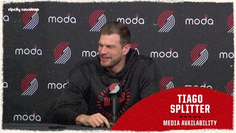 Tiago Splitter Pregame Media Availability Portland Trail Blazers vs Wizards Mar 29, 2026