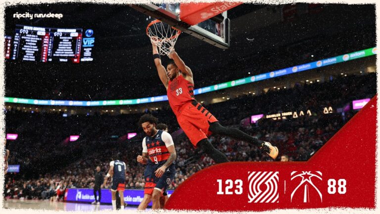 Portland Trail Blazers 123, Washington Wizards 88 Game Highlights March 29, 2026