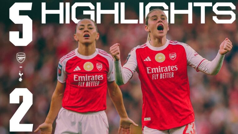 RUSSO BAGS 27 MINUTE HAT-TRICK HIGHLIGHTS Arsenal v Tottenham Hotspur (5-2)