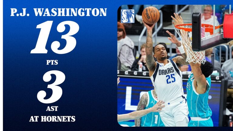 P.J. Washington (13 PTS 3 AST) at Charlotte Hornets March 3, 2026