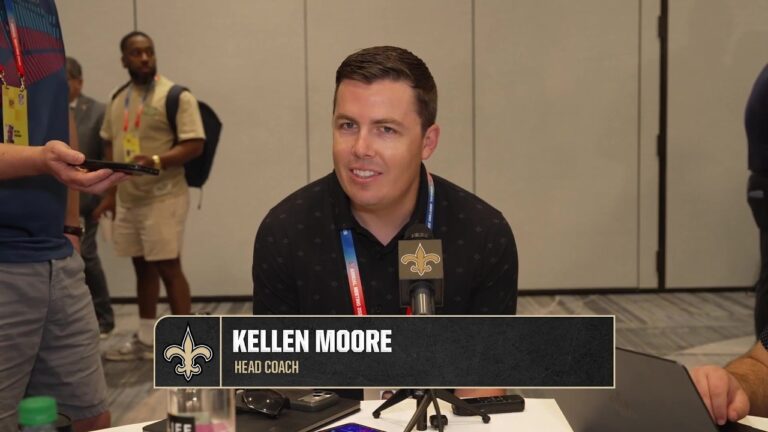 Kellen Moore speaks at 2026 NFL Owners Meetings New Orleans Saints