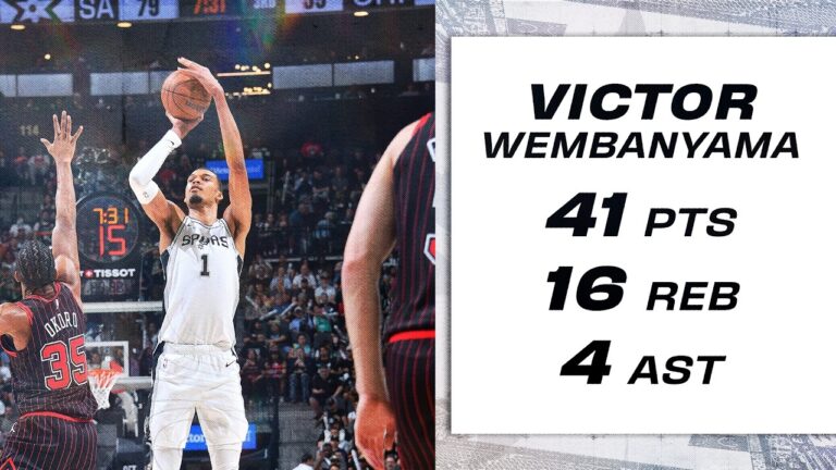 Victor Wembanyama Drops 40-Piece vs. Chicago!