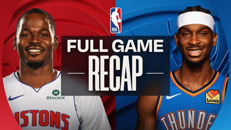 Game Recap: Thunder 114, Pistons 110