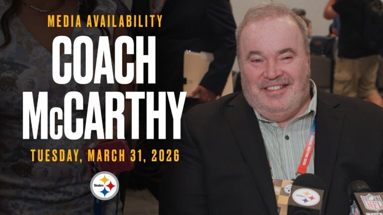 Coach Mike McCarthy Media Availability (March 31) Pittsburgh Steelers