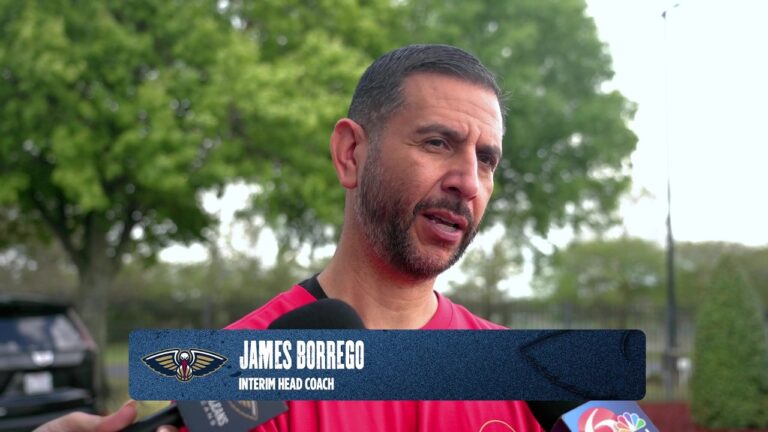 James Borrego on last stretch of season Pelicans Practice 3 31 26