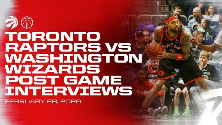 Toronto Raptors Full Media Availabilities Post Game vs Wizards February 28, 2026