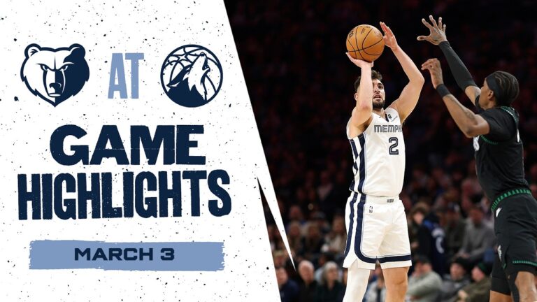 Memphis Grizzlies Highlights vs. Minnesota Timberwolves (3 3 26)