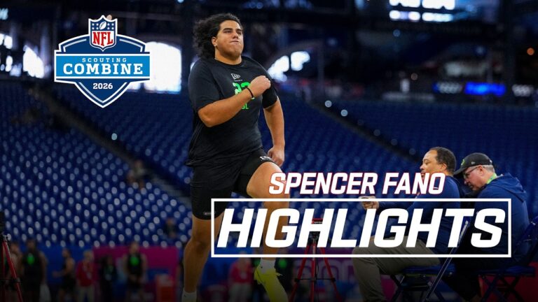 Spencer Fano’s 2026 NFL Scouting Combine Workout