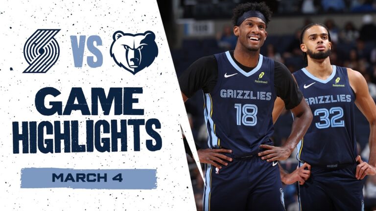 Memphis Grizzlies Highlights vs. Portland Trail Blazers