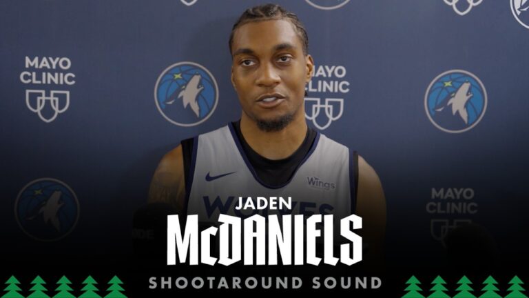 I Feel Like Our Bench Is Pretty Deep This Year. Jaden McDaniels Shootaround Sound 03.05.26