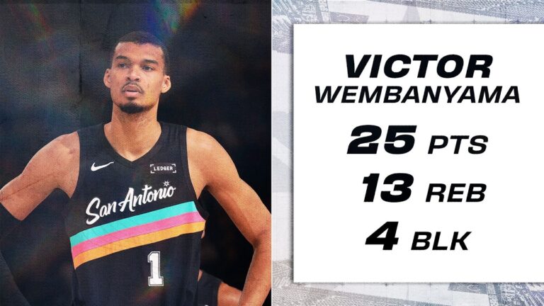 Victor Wembanyamas 25-Point Double-Double Full Highlights