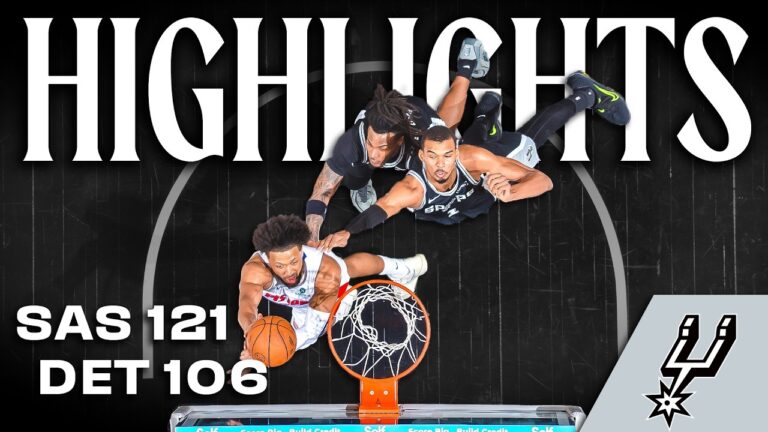 Spurs Put Up 121 in Big Win Over Pistons! Full Game Highlights