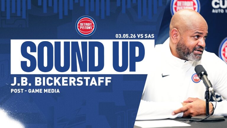 Post-Game Press Conference: J.B. Bickerstaff Pistons vs. Spurs  03.05.26