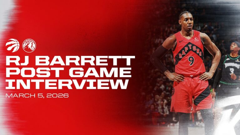 RJ Barrett Post Game at Timberwolves March 05, 2026