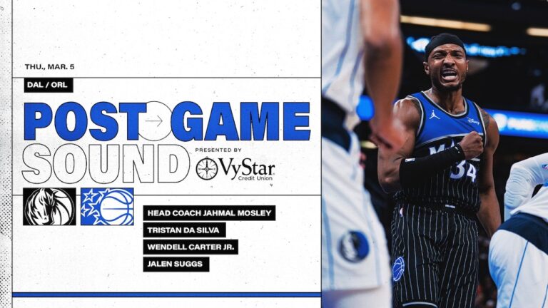 Postgame Sound: Dallas Mavericks Vs. Orlando Magic Coach Mose, Tristan, Jalen & Wendell Carter Jr.