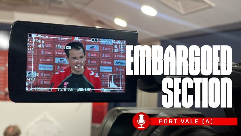 Port Vale Press Conference Embargoed Section