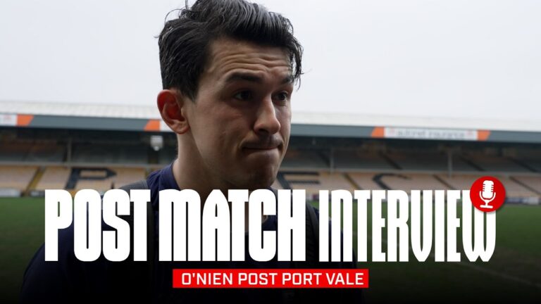 We didn’t deliver O’Nien Post Port Vale Post Match Interview