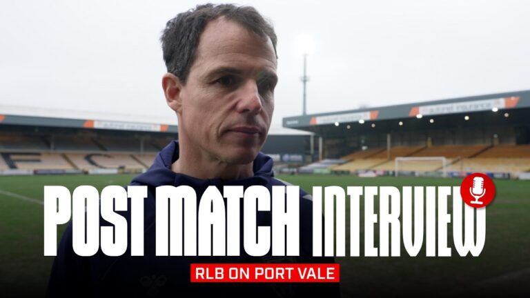 We have to accept it Régis Le Bris On Port Vale Defeat Post Match Interview