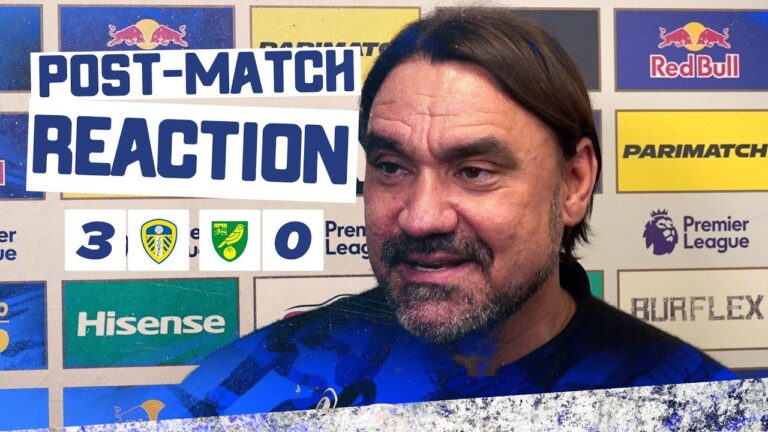 Three proper goals and a clean sheet Daniel Farke reaction Leeds United 3-0 Norwich City
