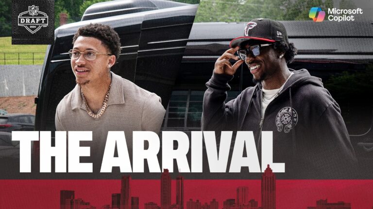 Avieon Terrell and Zachariah Branch arrive and tour the Atlanta Falcons facility 2026 NFL Draft