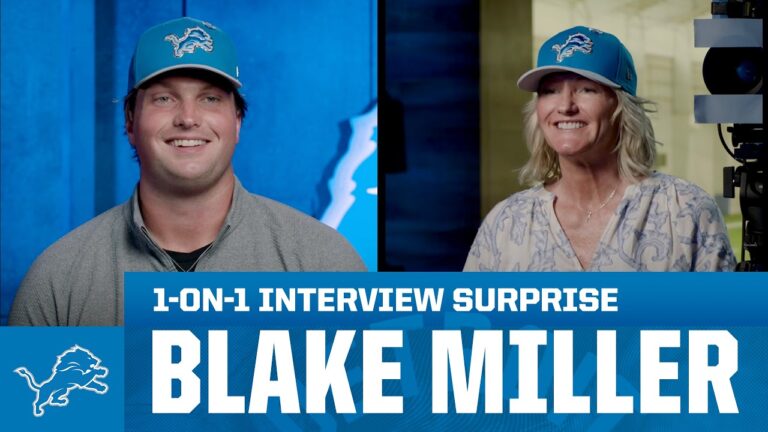Blake Miller 1-on-1 interview surprise Detroit Lions