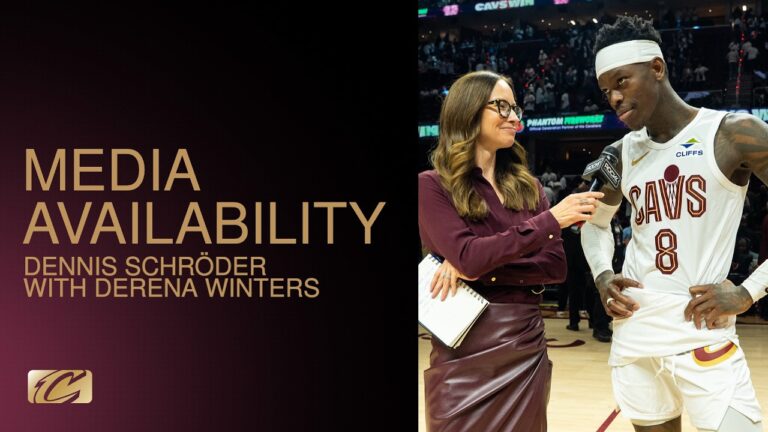 Cavs vs Raptors Dennis Schröder with Serena Winters 04.29.2026