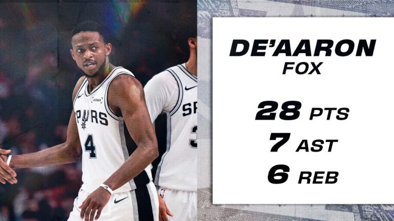 De’Aaaron Fox GOES OFF in the Fourth to Lead Spurs to 3-1 Series Lead vs. Portland!