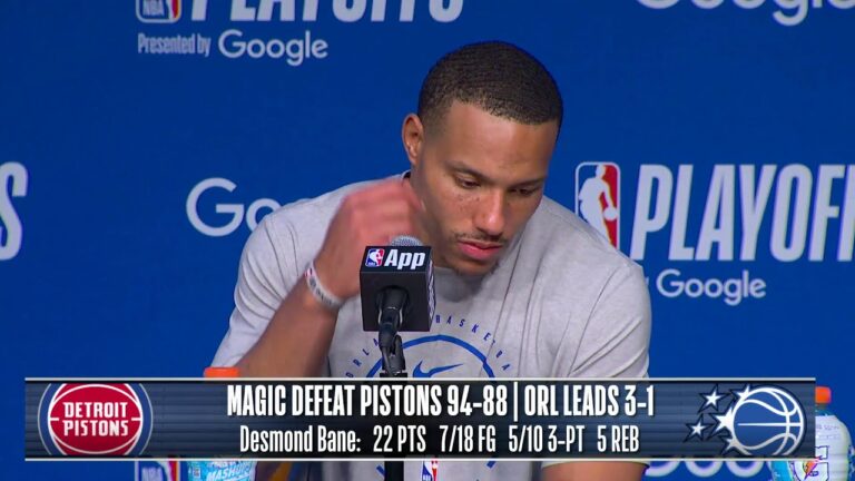 Detroit Pistons vs. Orlando Magic Game 4 Postgame Media Availability