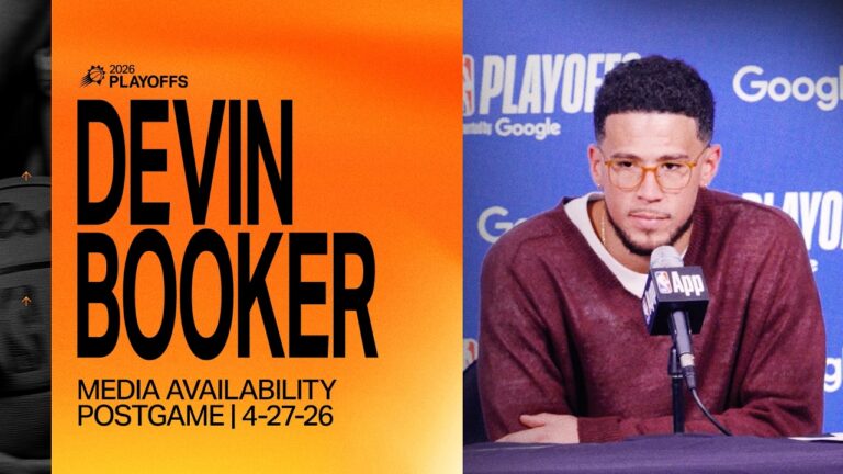 Devin Booker Postgame Media Availability Phoenix Suns NBA Playoffs 4-27-26