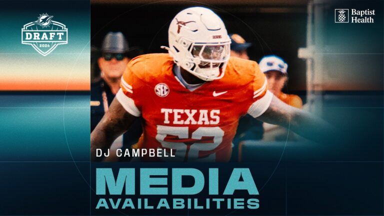 DJ Campbell meets with the media Miami Dolphins