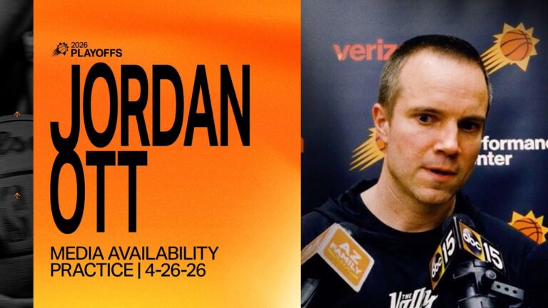 Head Coach Jordan Ott Practice Media Availability Phoenix Suns 4-26-26