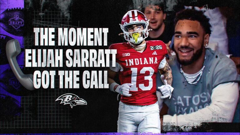 Inside the Ravens’ Draft Call to Elijah Sarratt Baltimore Ravens